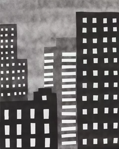 SKY HIGH Artist William Carroll is inspired by his East Village neighborhood, where buildings can only be built six stories tall and the sky can still be seen. - PHOTO COURTESY OF WILLIAM CARROLL