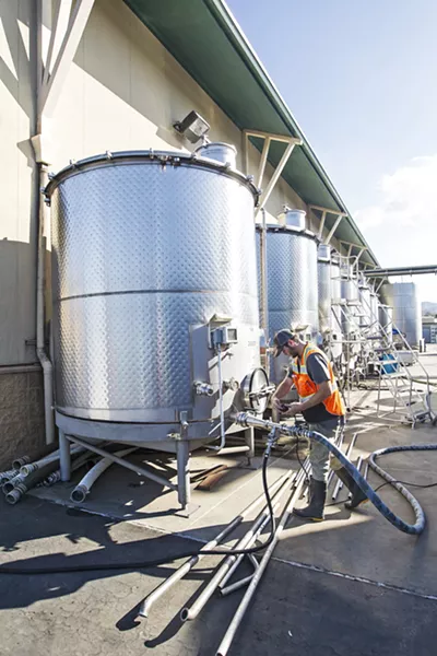 PRODUCTION OF WINE Although harvest season has ended for 2017, the process of fermentation or whole clustering begins. - PHOTO BY JAYSON MELLOM