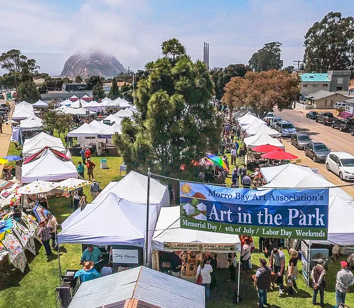 DOWN BY THE BAY Under art promoter Steve Powers, attendance at the Morro Bay Art in the Park events has grown. - PHOTO COURTESY OF STEVE POWERS