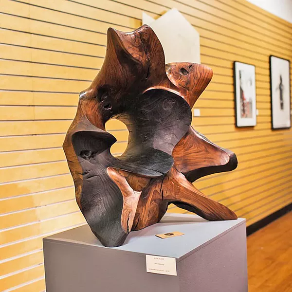 UPCYCLING Walnut tree root balls turned sculptures like Slow Bloom by Ben Riddering are currently on display at the SLO Museum of Art and at The Phantom Project pop-up show in downtown SLO. - PHOTOS COURTESY OF BEN RIDDERING