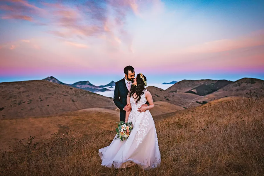 QUINTISSENTIAL SLOtography owner Blake Andrews photographs multiple weddings in the same place, but said that each couple, such as Naseem and Alex, makes their images unique. - PHOTO COURTESY OF BLAKE ANDREWS