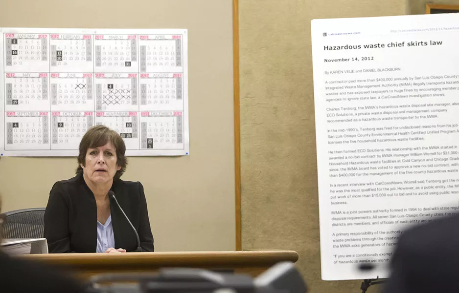 MAKING THEIR CASE CalCoastNews is asking a California appellate court to vacate $1.1 million in damages leveled against the website and its founders Karen Velie (above) and Dan Blackburn for authoring a defamatory article about a local businessman in 2012. - FILE PHOTO BY JAYSON MELLOM