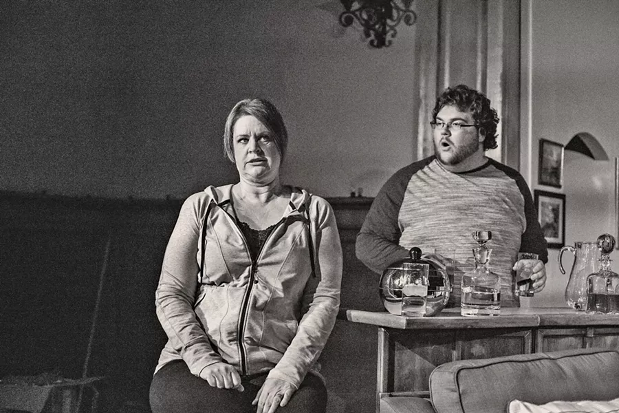 THINGS UNSPOKEN Siblings Brooke (Christine Miller) and Trip (Garrett Larsen) navigate tense family dynamics amid a new development in Other Desert Cities. - PHOTO COURTESY OF WINE COUNTRY THEATRE
