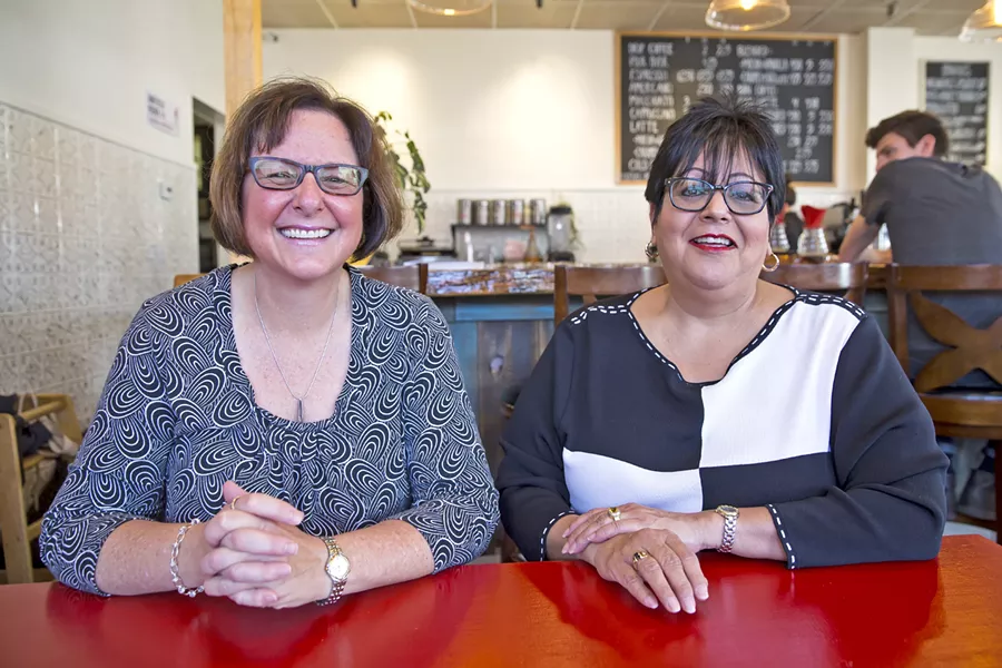 LICENSED Tami Peluso (left) and Cynthia Gonzalez (right) are co-founders of Elite Care, an Arroyo Grande-based cannabis delivery service and the first state-licensed cannabis business in SLO County. - PHOTO BY JAYSON MELLOM