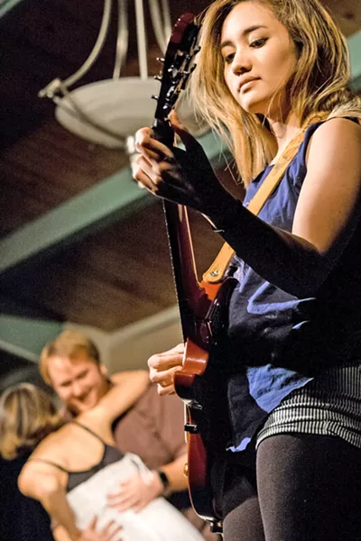 TO BE LOVED Amid a tiring, complex lawsuit, daughter Clementine (Karla Bernardo, foreground) composes a song for her deceased mother, while Dr. Becca Neal (Maya Lara) and her husband, J.P. (Robert D. Foster), attempt to rekindle their marriage. - PHOTO COURTESY OF BY THE SEA PRODUCTIONS
