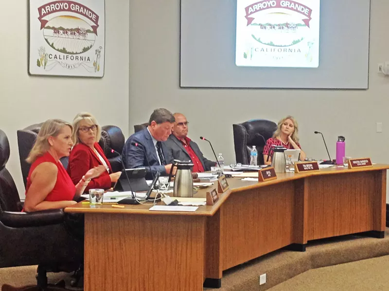 NO VOTE After seeking the advice from the state's Fair Political Practices Commission, Arroyo Grande Mayor Jim Hill will recuse himself from future votes on the Brisco Road interchange project. - FILE PHOTO BY CHRIS MCGUINNESS