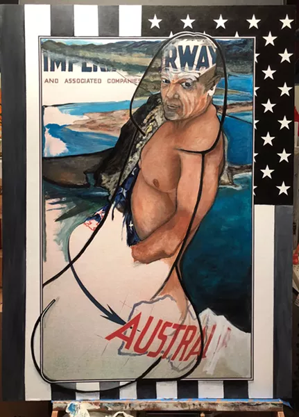RawfeyL’s self-portrait, pictured here in progress. - IMAGE COURTESY OF RAWFEYL
