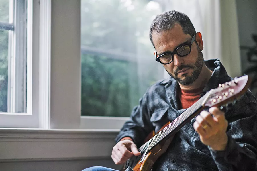 EIGHT-STRING THING The Charlie Hunter Trio, with Hunter playing jazz guitar and bass parts on seven- and eight-string guitars, plays The Siren on Aug. 5. - PHOTO COURTESY OF CHARLIE HUNTER