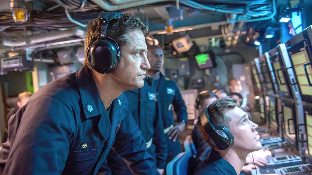 SEARCH AND RESCUE American submarine Capt. Joe Glass (Gerard Butler, left) and a group of US Navy SEALs must find and retrieve the kidnapped Russian president, in Hunter Killer. - PHOTO COURTESY OF HUNTER KILLER PRODUCTIONS