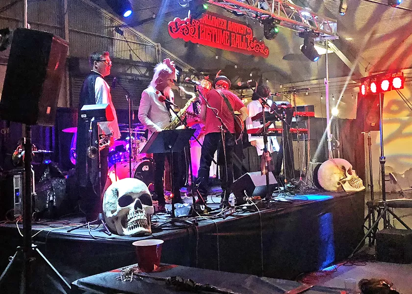 THAT FUNKY MUSIC Burning James and the Funky Flames plays the Halloween Ball on Oct. 26 at the Paso Events Center. - PHOTO BY ALEX ZUNIGA