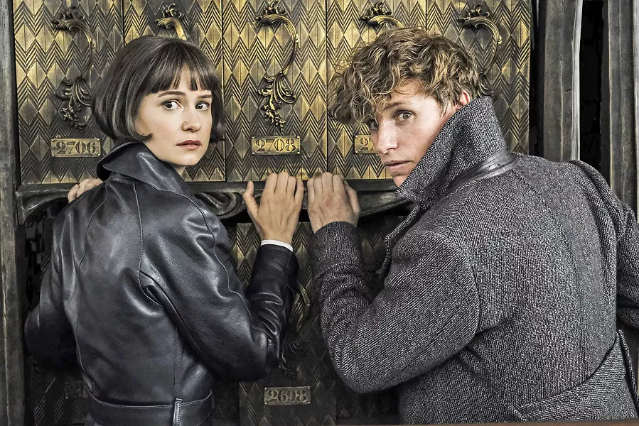DO YOU BELIEVE IN MAGIC? Tina Goldstein (Katherine Waterson, left) and Magizoologist Newt Scamander (Eddie Redmayne) team up to battle evil wizard Gellert Grindelwald. - PHOTO COURTESY OF WARNER BROS.