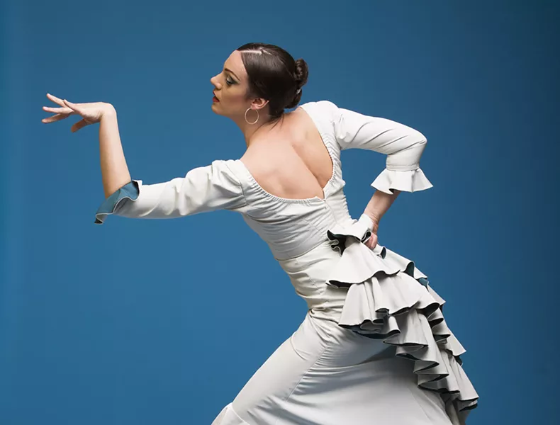 DANCE! Enjoy some flamenco on Dec. 10, when Seattle-based dancer Savannah Fuentes brings her latest show, Pasajera, to the 4 Cats Café and Gallery, accompanied by two Spanish musicians. - PHOTO COURTESY OF STEPHEN RUSK