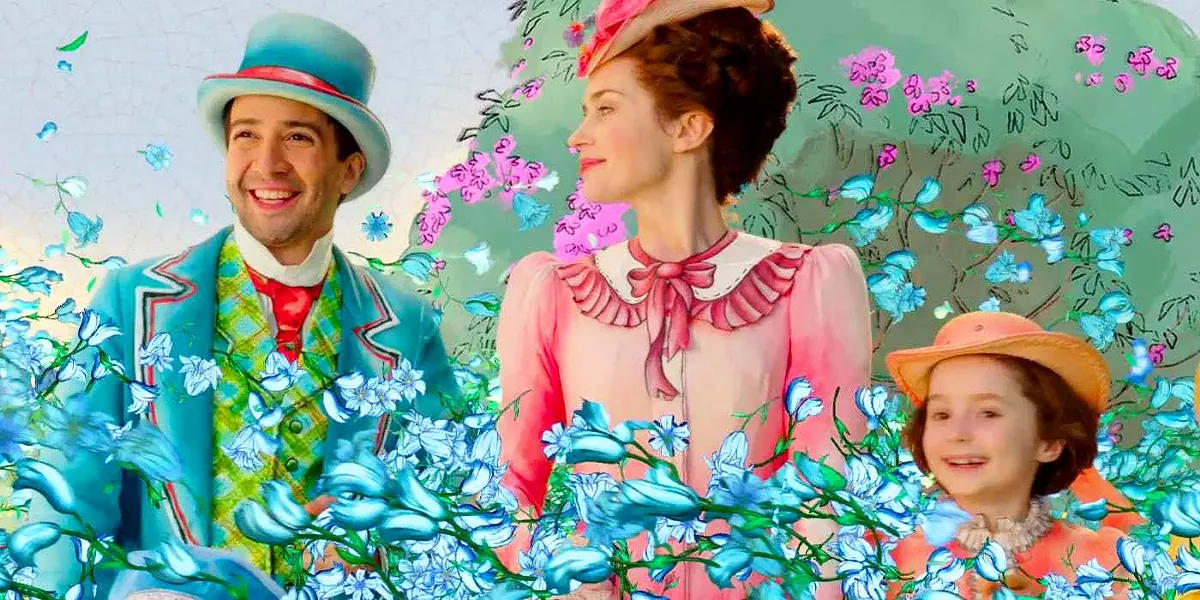 MAGICAL NANNY! Lamplighter Jack (Lin-Manuel Miranda), Mary Poppins (Emily Blunt), and Anabel Banks (Pixie Davis) set off for joy-inducing adventure, in the sequel Mary Poppins Returns, arriving in theaters on Dec. 19. - PHOTO COURTESY OF WALT DISNEY PICTURES