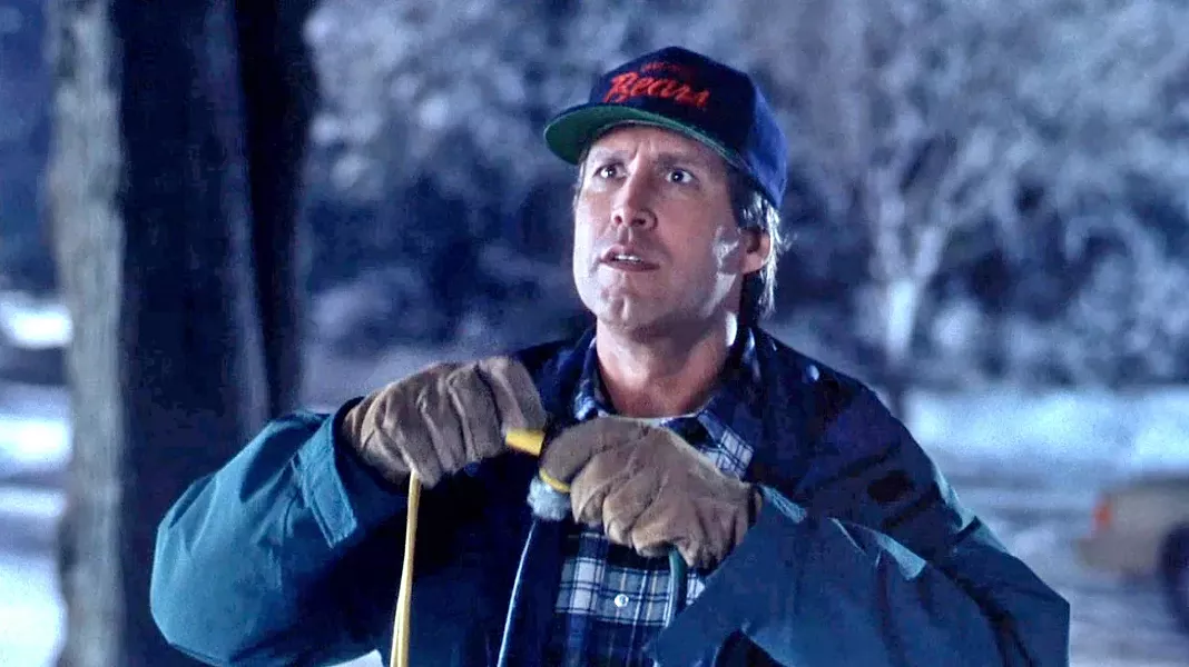 DO IT, CLARK! Clark Griswald (Chevy Chase) endures all manner of humiliation, in the 1989 classic National Lampoon's Christmas Vacation, screening Dec. 19, in Galaxy Theaters. - PHOTO COURTESY OF WARNER BROS.