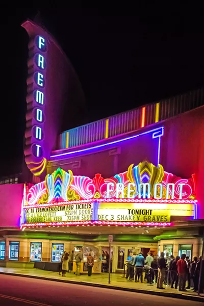 GRAND DAME Fremont Theater's soaring marquee is an iconic part of Monterey Street, and looks much like it did when the theater opened on Memorial Day 1942. - PHOTOS BY JAYSON MELLOM