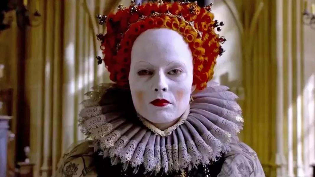 THE VIRGIN QUEEN Margo Robbie stars as Queen Elizabeth I, who must stave off treachery from both her male advisors and her cousin, Mary Stuart, in Mary Queen of Scots, screening exclusively at The Palm. - PHOTO COURTESY OF FOCUS FEATURES