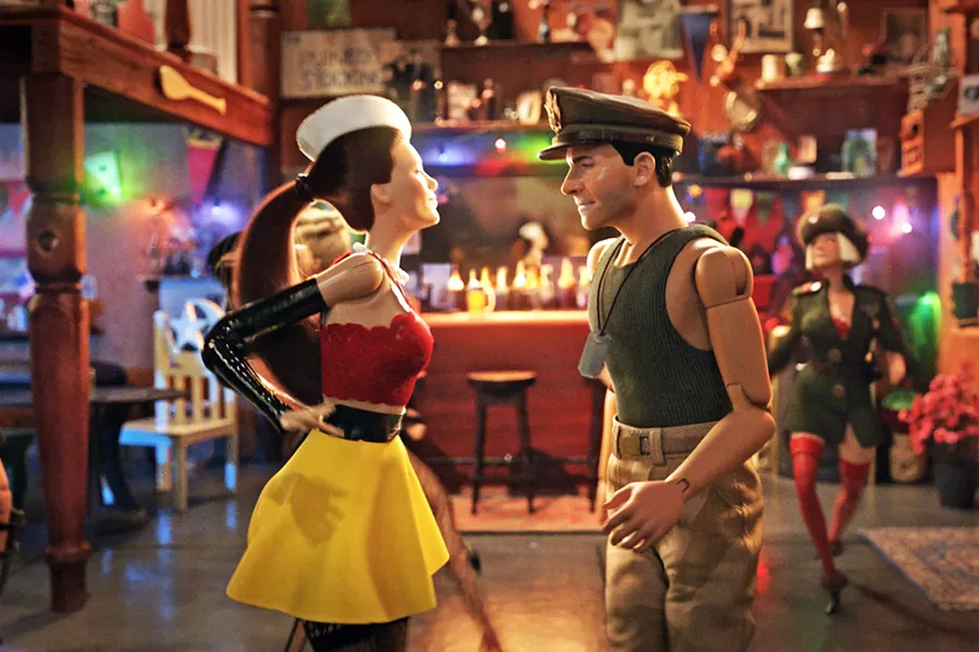 TOY SOLDIERS Mark Hogancamp (Steve Carell) creates a miniature town and fantasy friends to aid in his recovery after surviving a severe beating, in Welcome To Marwen. - PHOTO COURTESY OF DREAMWORKS AND UNIVERSAL PICTURES