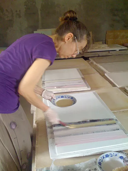 PORCELAIN CITY San Francisco clay artist Maria Teresa Rode created her clay piece, Silk Rose, when she traveled to China to learn how to make large-scale porcelain paintings. - IMAGE COURTESY OF CATHERINE SCHMID-MAYBACH