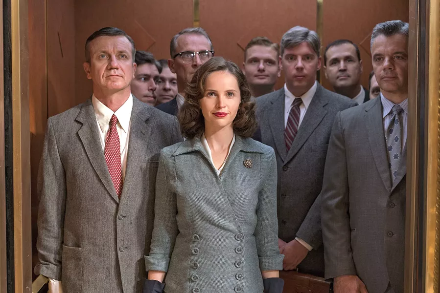 THE NOTORIUS R.B.G. Felicity Jones (center) stars as Ruth Bader Ginsberg, who fights for equality and eventually becomes a Supreme Court Justice, in On the Basis of Sex. - PHOTO COURTESY OF AMBLIN PARTNERS