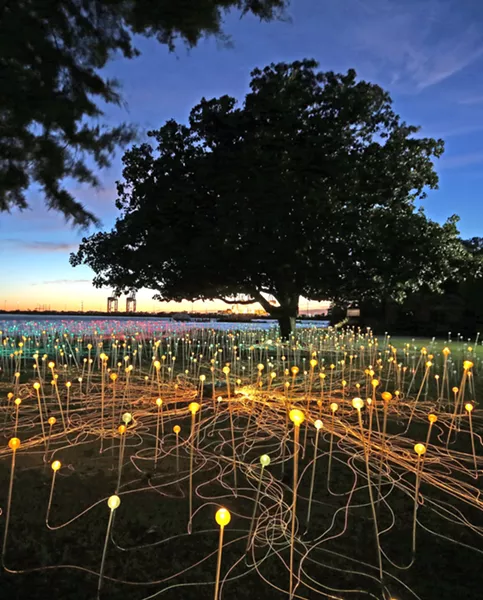 ALL IS BRIGHT Field of Light at Sensorio in Paso Robles will be artist Bruce Munro's biggest piece to date. Pictured here is Munro's Field of Light in Norfolk, Virginia. - PHOTO CREDIT: MARK PICKTHALL, © 2019 BRUCE MUNRO LTD.