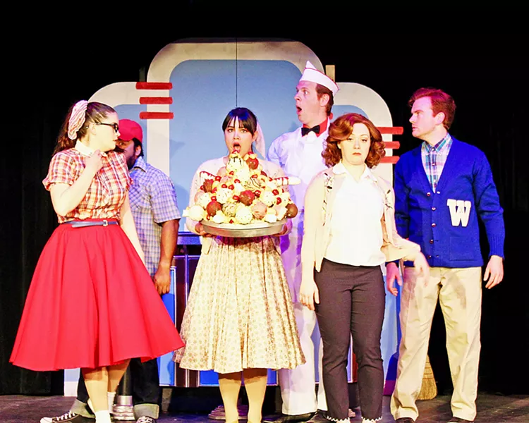 MMMBOP After Treasure Island is over, stick around for the Melodrama's fun-filled Soda Shop Jukebox Vaudeville Review, starring Alejandro Guiterrez, Ben Abbott, Bailey Leyvas, Sydni Abenido, Eleise Moore, and Mike Fiore. - PHOTOS COURTESY OF THE GREAT AMERICAN MELODRAMA
