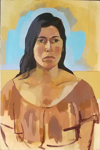 PORTRAITS In addition to his abstract work, artist Tony Girolo also paints portraits, like friend Coco Herda in Portrait of Coco. - IMAGES COURTESY OF TONY GIROLO