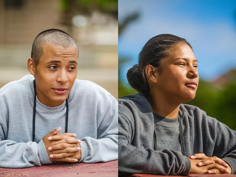 SETTING AN EXAMPLE Luis and Nidia Valenzuela are siblings from Fresno County who supported each other in the decision to better their lives by joining Grizzly Youth Academy together. - PHOTO BY JAYSON MELLOM
