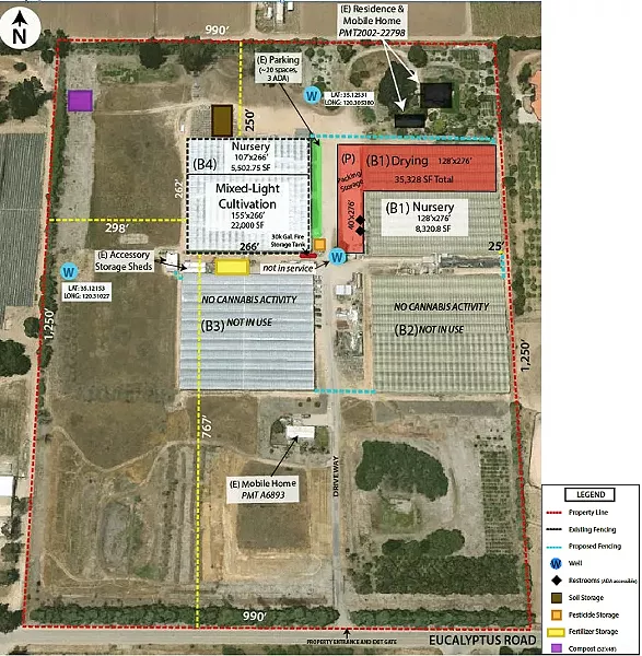 THE PROPOSAL A proposed cannabis grow by Nipomo Ag LLC would include space for indoor cannabis cultivation, commercial nursery, and the processing and export of cannabis products. - SCREENSHOT FROM PROPOSAL SUBMITTED TO SLO COUNTY PLANNING AND BUILDING DEPARTMENT