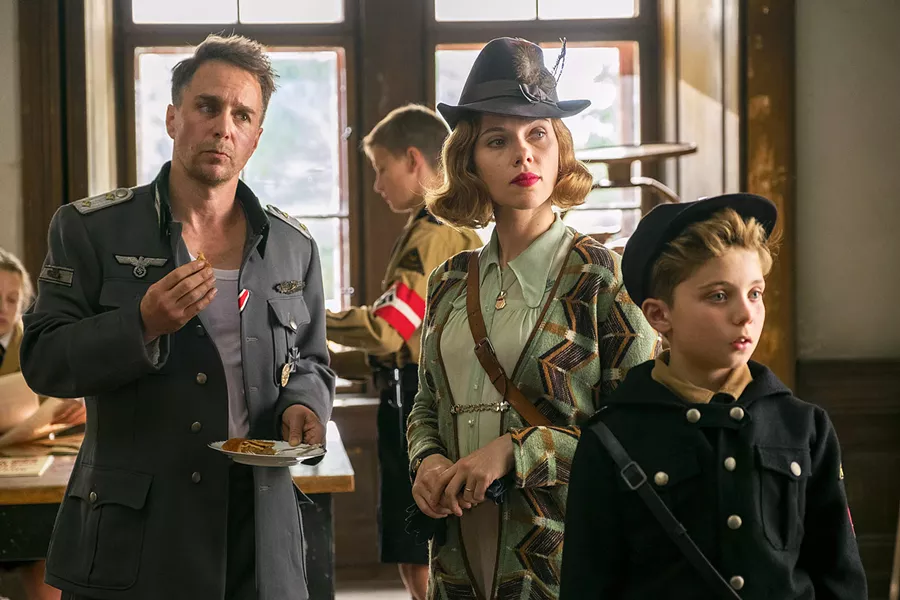 NAZI POWER Jojo (Roman Griffin Davis, right) and his imaginary friend "Adolf" (writer-director Tailka Waititi) feel the Nazi spirit during Hitler Youth training. - PHOTOS COURTESY OF PIKI FILMS