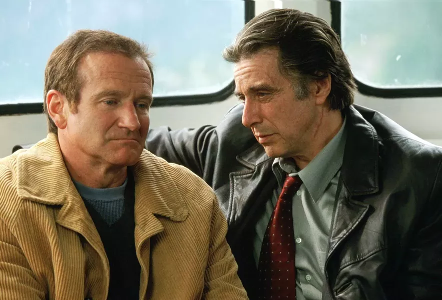 NO REST FOR THE WICKED Inner demons—combined with Alaska's midnight sun—won't let Robin Williams or Al Pacino get any sleep, in director Christopher Nolan's chilling thriller, Insomnia (2002). - PHOTO COURTESY OF WARNER BROS. PICTURES