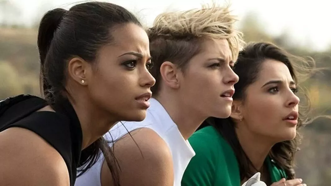 ANGELS TO THE RESCUE A trio of crime-fighting women—(left to right) Jane Kano (Ella Balinska), Sabina Wilson (Kristen Stewart), and Elena Houghlin (Naomi Scott)—must save humanity from a dangerous new technology, in Charlie's Angels. - PHOTO COURTESY OF COLUMBIA PICTURES