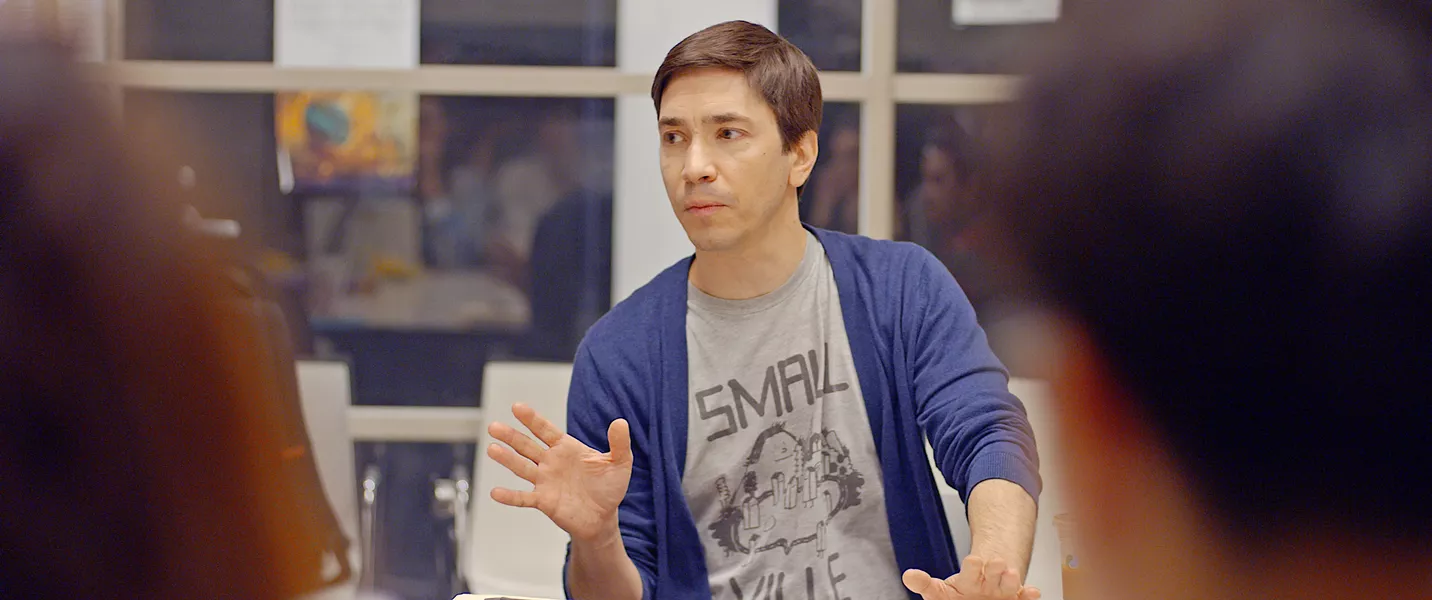 TRIGGER WARNING Josh (Justin Long), an NYC professor, finds himself in hot water and returns home to connect with his family, in the comedy After Class. - PHOTO COURTESY OF BONDIT MEDIA CAPITAL