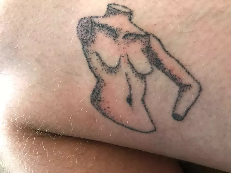 STICK-AND-POKE Home stick-and-poke tattoos like this one take time and research but are fun to give and receive once you get the hang of it. - PHOTO BY KASEY BUBNASH