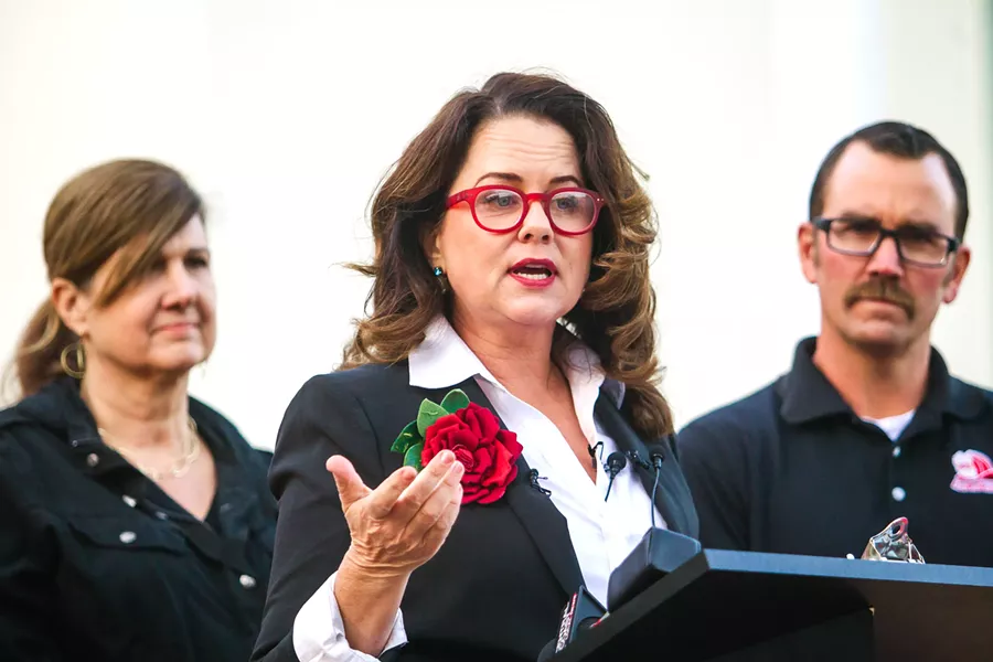 LEADING THE CHARGE San Luis Obispo Mayor Heidi Harmon (center) and her City Council colleagues expressed unanimous support for a net-zero city emissions plan unveiled on Dec. 3. - FILE PHOTO BY JAYSON MELLOM