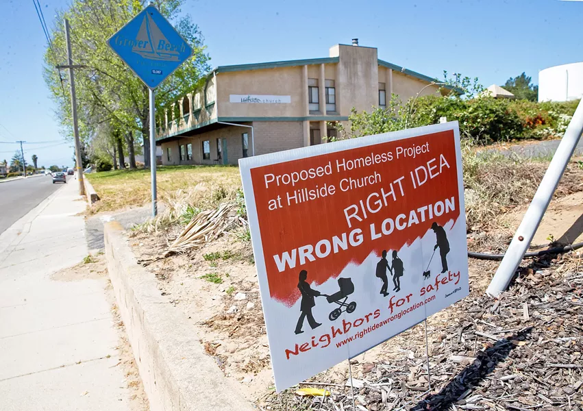 NIMBYS A homeless services center project changed locations after its proposed space at Hillside Church in Grover Beach faced vehement opposition from neighbors. - FILE PHOTO BY JAYSON MELLOM