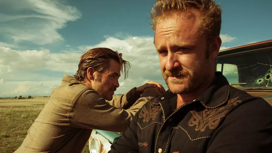 MODERN DAY WESTERN Brothers Toby (Chris Pine, left) and Tanner Howard (Ben Foster) take to bank robbery in a bid to save the family’s West Texas ranch, in the 2016 western Hell or Highwater, available on Netflix. - PHOTO COURTESY OF CBS FILMS