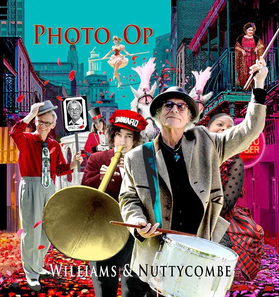 STEP RIGHT UP Williams & Nuttycombe's new CD, Photo Op, is as quirky, whimsical, and wonderful as its album cover. - ALBUM COVER DESIGN BY JIM DULTZ/COURTESY OF WILLIAMS & NUTTYCOMBE