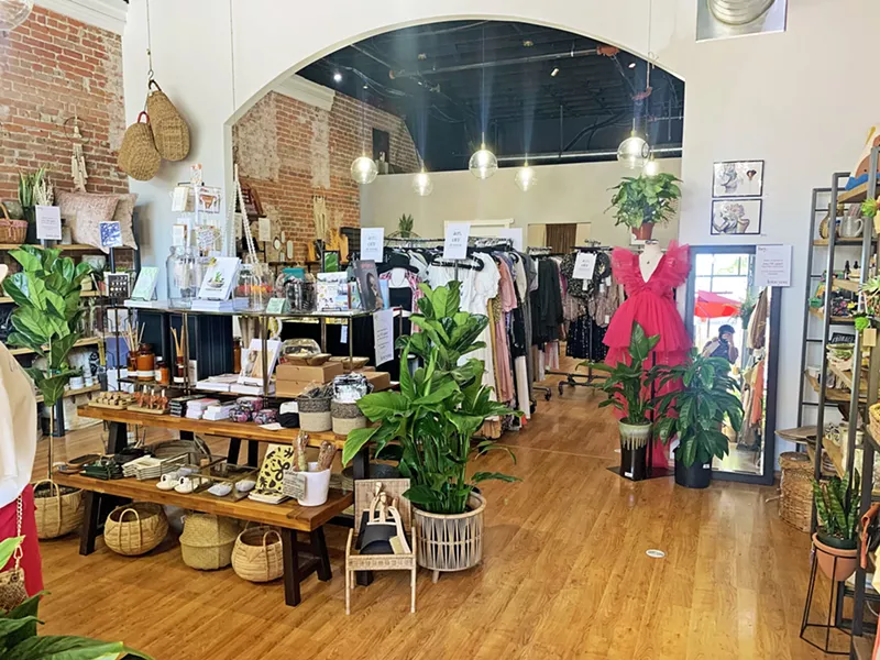 BACK IN BUSINESS Many of San Luis Obispo's downtown shops are open again with modifications to prevent COVID-19's spread. Clothing store Blackwater offers free face masks and sanitizes dressing rooms after every usage. - PHOTO BY FRANCICSO MARTINEZ