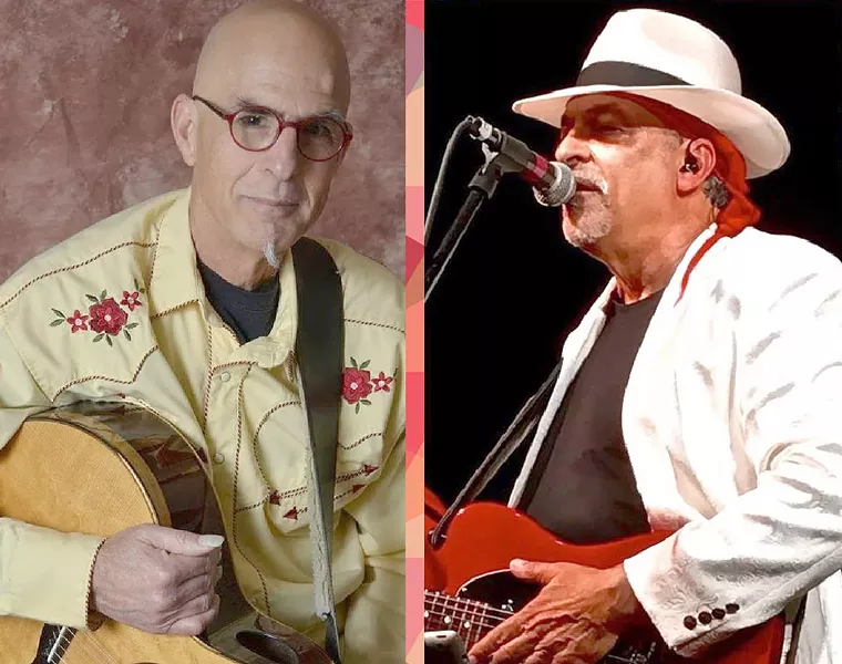 NOTHING BUT THE BLUES Dorian Michael and Burning James join forces to play live blues on Puffers of Pismo's patio on June 18. - PHOTO COURTESY OF DORIAN MICHAEL AND BURNING JAMES SCOOLIS