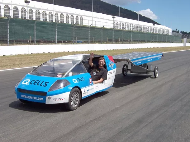 HE FOLLOWS THE SUN: Louis Palmer plans to zoom into Santa Margarita on July 20 in his solar-powered car, while circumnavigating the world - PHOTO COURTESY OF LOUIS PALMER