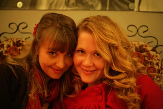 HERE’S TO THE LADIES! : Gorgeous friends Cyndi Hafley and Anna Starkey pre-gamed the Dr. John show at Sidecar. - PHOTOS BY GLEN STARKEY