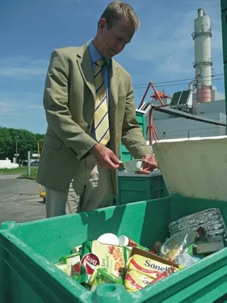 ONE MAN’S TRASH … : Biogas plant operator Jörn Franck, from Hamburg, explains how organic waste can be converted into energy, in Valentin Thurn’s Taste the Waste. - PHOTO COURTESY OF VALENTIN THURN
