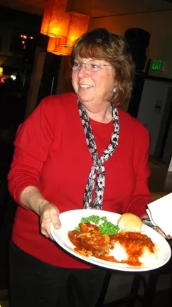 FESTIVUS FOOD : Websites offering Festivus party tips suggest serving a Pepperidge Farm cake and meat loaf as the traditional dinner. Julie London did just that. - PHOTO BY NICK POWELL