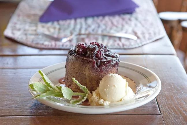 SWEET! : This ice cream is homemade, and the berries are from the Bednorzes’s own berry bush. - PHOTOS BY STEVE E. MILLER