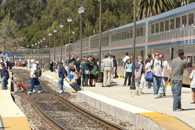 CAN YOU TRAIN YOUR WAY TO SAN JOSE? : Bogged down in bureaucracy since voters passed a 2003 bond measure to fund a segment of commuter railway to connect Los Angeles to San Francisco, San Luis Obispo riders are wondering if the historic Coast Daylight will ever return. - FILE PHOTO BY STEVE E. MILLER