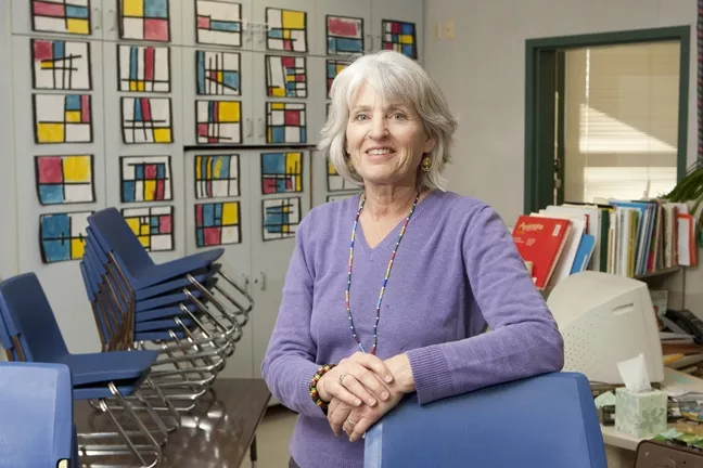 MOLDING YOUNG MINDS : Kindergarten instructor Sheila Wynne told New Times that the teachers’ lounge is rife with discussions about NCLB regulations ‘leaching the fun out of the job.’ - PHOTO BY STEVE E. MILLER