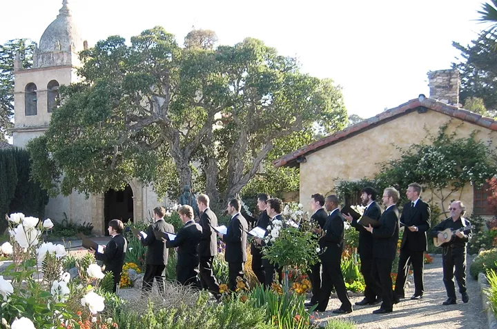 EARLY MUSIC : Twelve-man vocal ensemble Chanticleer will perform music unearthed by Dr. Craig Russell at the SLO Mission on June 8. - PHOTO COURTESY OF CHANTICLEER