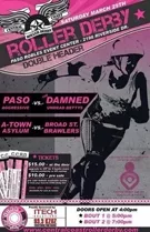CENTRAL COAST ROLLER DERBY DOUBLE HEADER: CCRD’s Paso Aggressive takes on the Damned Undead Bettys and A-Town Asylum takes on sister team Broad St. Brawlers on Saturday, March 29 at 5 and 7 p.m. at the Paso Robles Event Center, 2198 Riverside Drive. Tickets cost $15 at the door or $10 presale. For more info visit centralcoastrollerderby.com. - IMAGE COURTESY CENTRAL COAST ROLLER DERBY