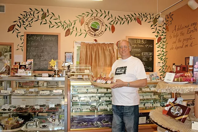SOCIAL CONCIOUSNESS: Tom Neuhaus is a retired Cal Poly food science professor with a passion for responsibly sourced chocolate. - PHOTO BY HAYLEY THOMAS