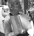 READING IN PUBLIC : Linnaea Phillips participates in Reading in Public at Humankind. - PHOTO COURTESY OF NOTHING HAPPENED HERE